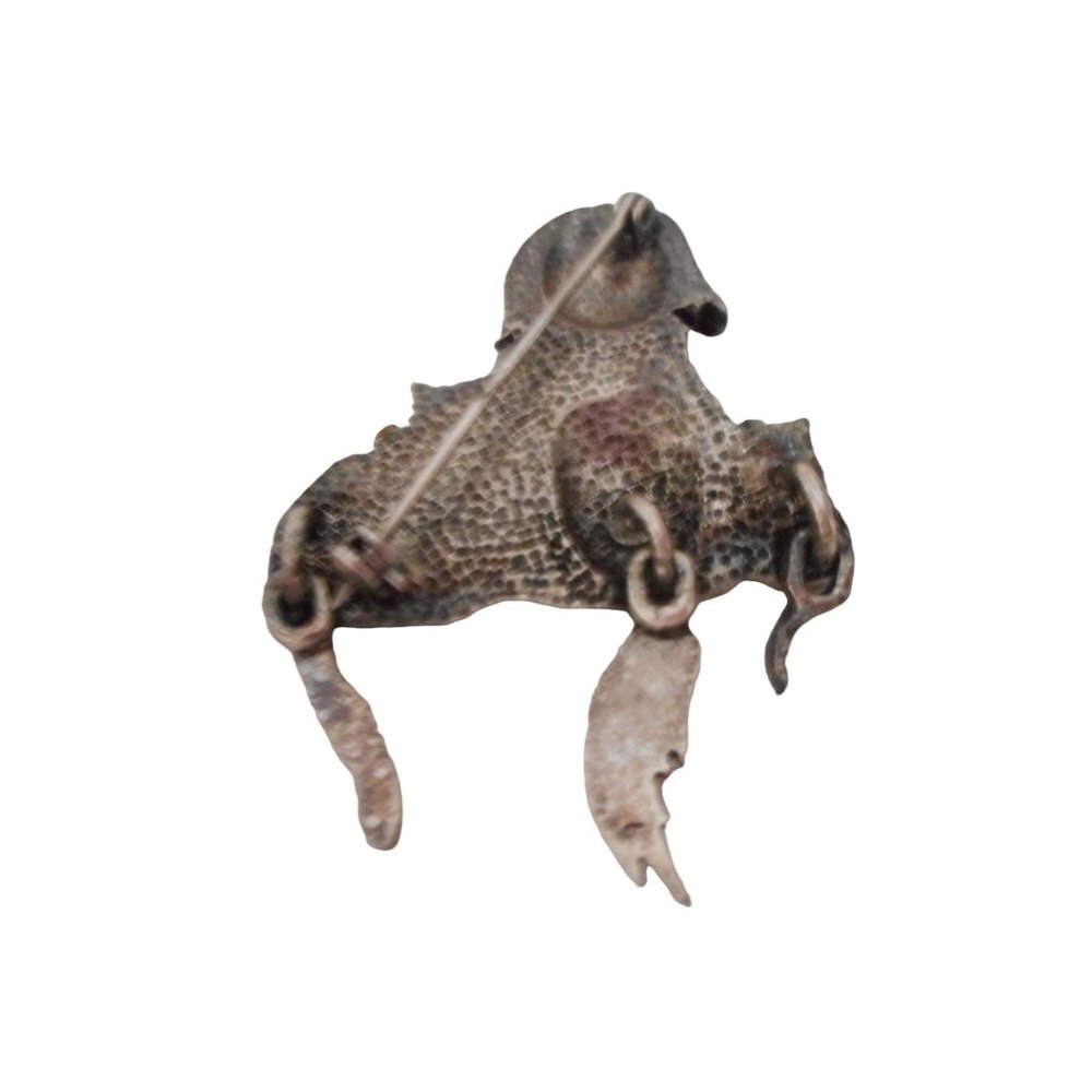 Dog Cat puppy Scarf Rhinestone Pin Brooch tails - Picture 2 of 2